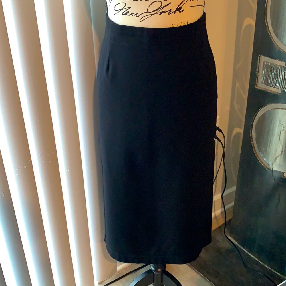Eileen Fisher Slim Black Skirt